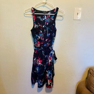 Navy Floral Dress